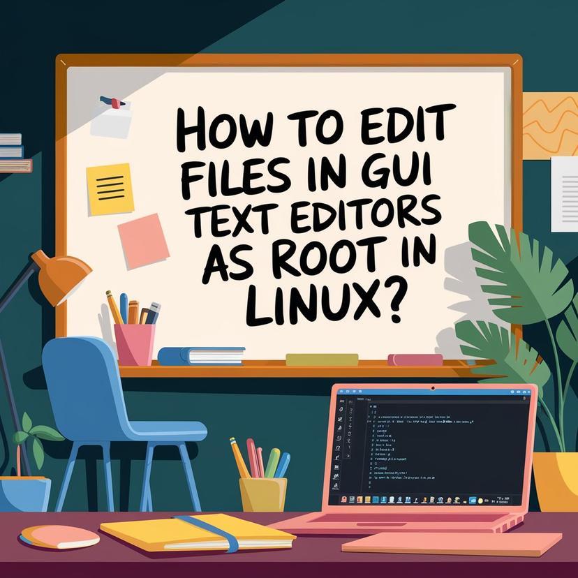 How to edit files in GUI text editors as root in linux?